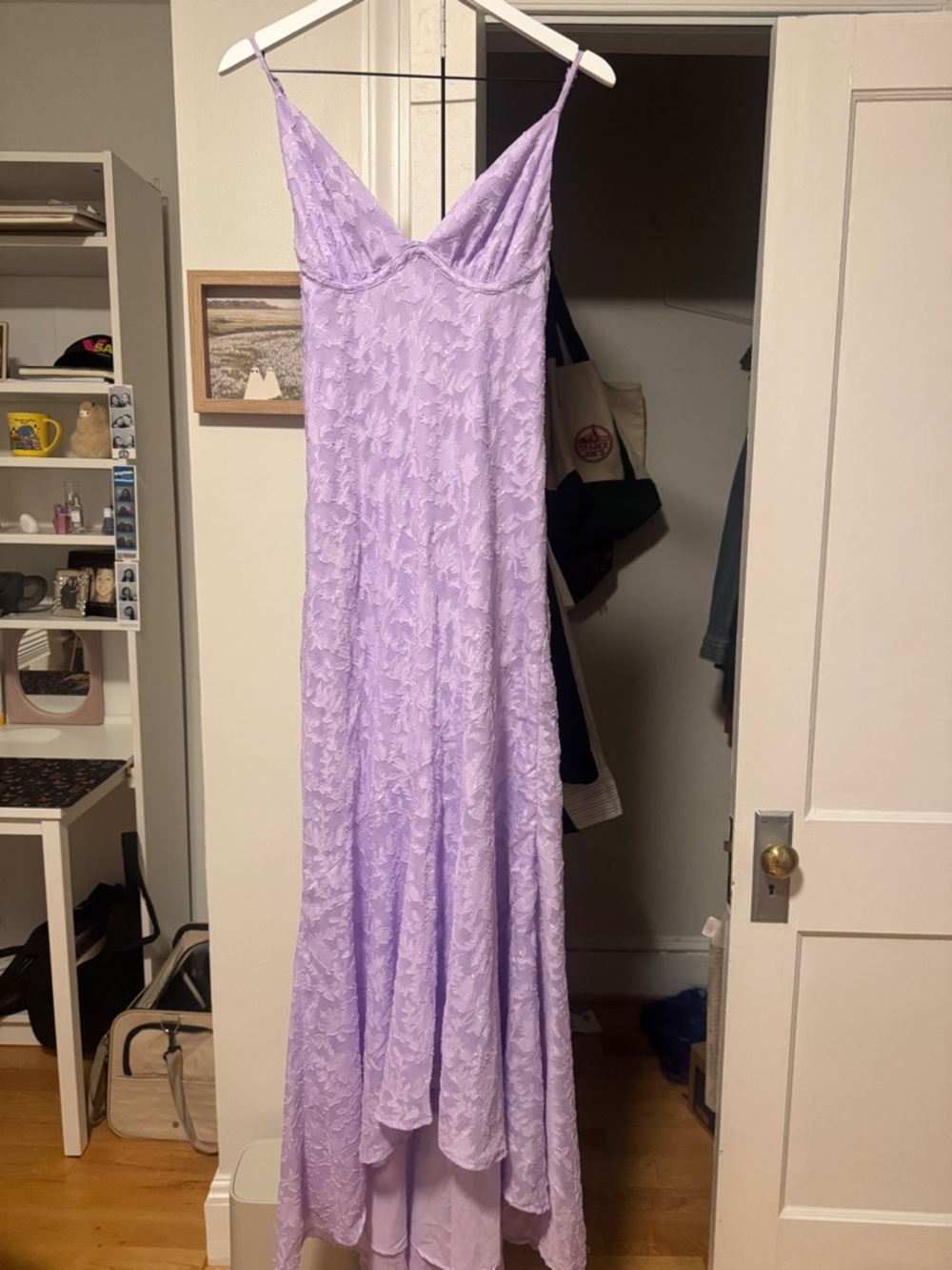 Princess Polly Lavender Lace Slip Dress - Elegant Women's Evening Dress